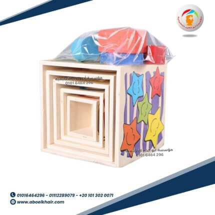 اكواب متداخلة خشب
